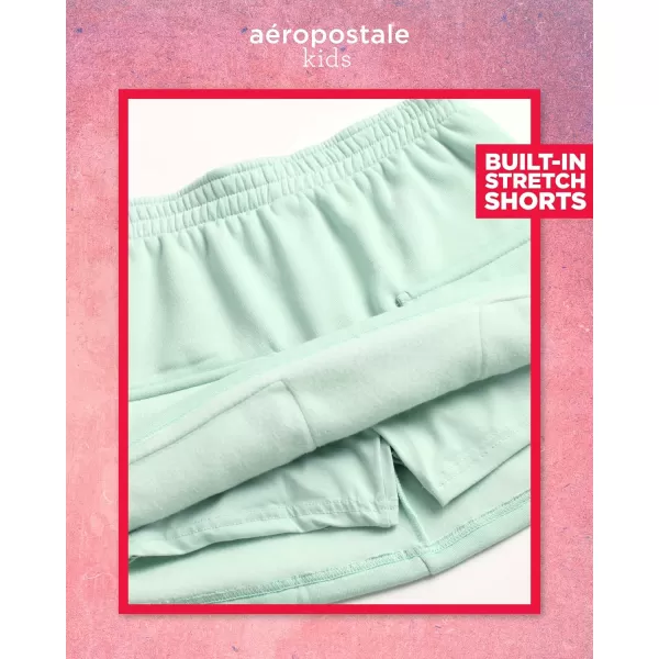AEROPOSTALE Girls Shorts Set  2 Piece Jersey Graphic Tee Fleece Shorts Cargo Scooter Skort  Girls Summer Outfit 412Orchid Olive