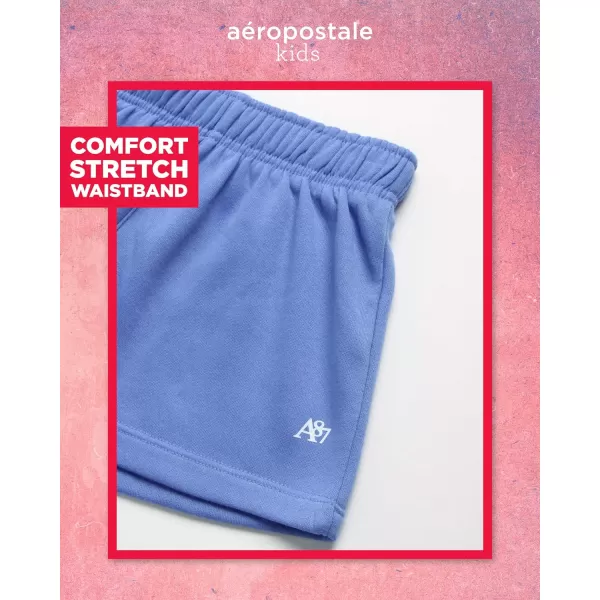 AEROPOSTALE Girls Shorts Set  2 Piece Jersey Graphic Tee Fleece Shorts Cargo Scooter Skort  Girls Summer Outfit 412Pink Purple