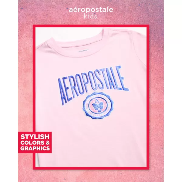 AEROPOSTALE Girls Shorts Set  2 Piece Jersey Graphic Tee Fleece Shorts Cargo Scooter Skort  Girls Summer Outfit 412Pink Purple