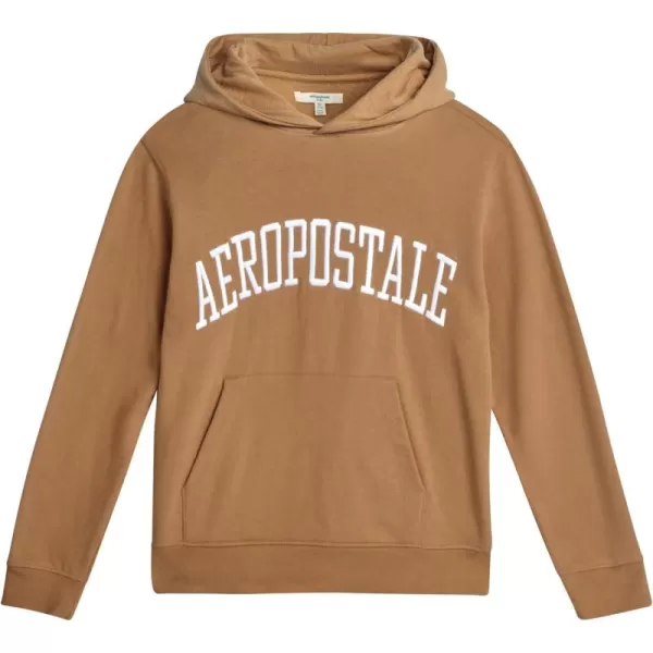 AEROPOSTALE Boys Sweatshirt  Fleece Pullover Hoodie Sweatshirt  Kids Fashion Hooded Sweatshirt 412Tan