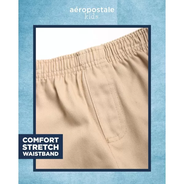 AEROPOSTALE Boys Shorts Set  2 Piece Short Sleeve Polo Shirt and Woven Cargo Shorts  Summer Outfit for Boys 416Black Cream