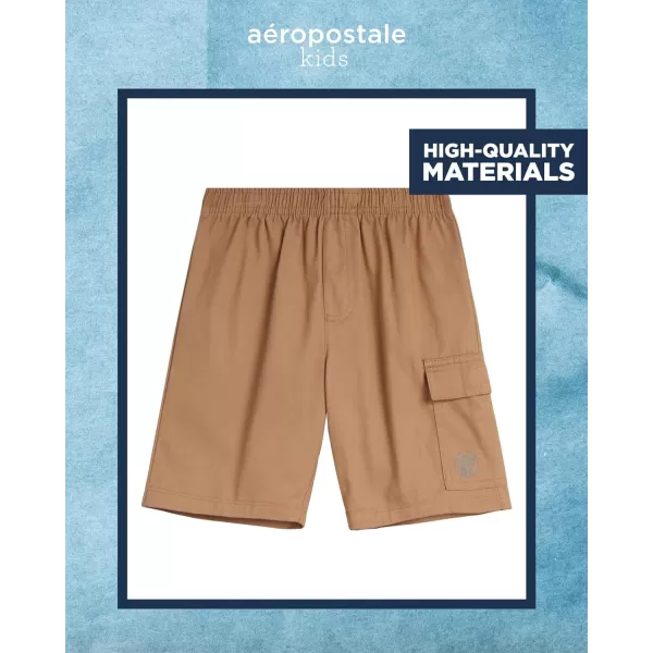 AEROPOSTALE Boys Shorts Set  2 Piece Short Sleeve Polo Shirt and Woven Cargo Shorts  Summer Outfit for Boys 416Blue Coffee