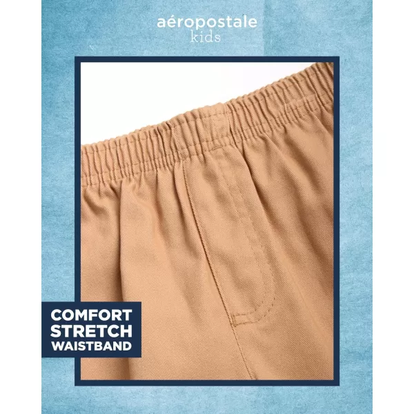 AEROPOSTALE Boys Shorts Set  2 Piece Short Sleeve Polo Shirt and Woven Cargo Shorts  Summer Outfit for Boys 416Blue Coffee