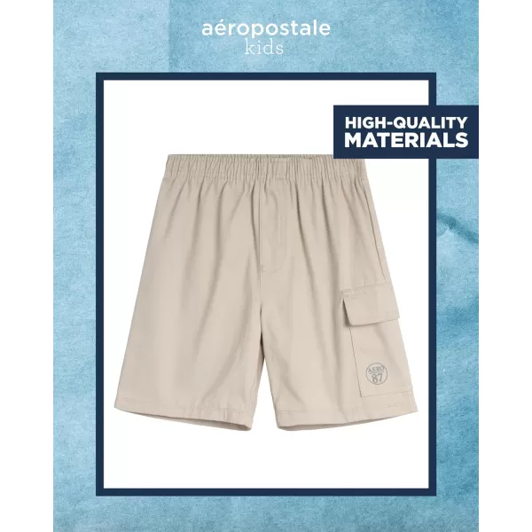 AEROPOSTALE Boys Shorts Set  2 Piece Short Sleeve Polo Shirt and Woven Cargo Shorts  Summer Outfit for Boys 416Olive Dove