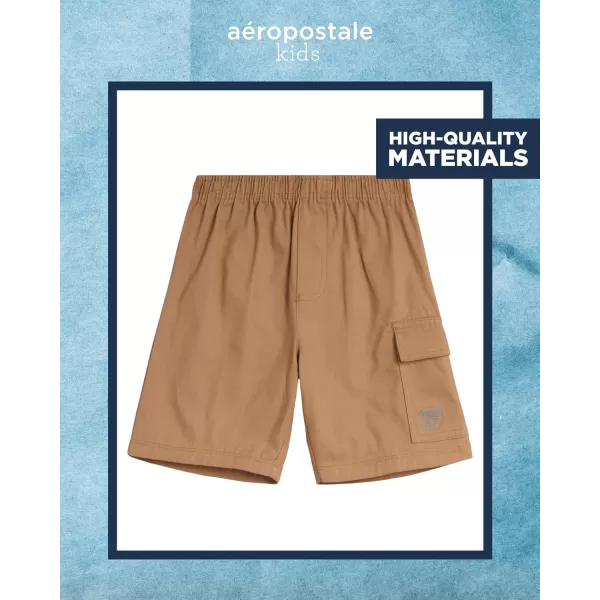 AEROPOSTALE Boys Shorts Set  2 Piece Short Sleeve Polo Shirt and Woven Cargo Shorts  Summer Outfit for Boys 416Red Coffee