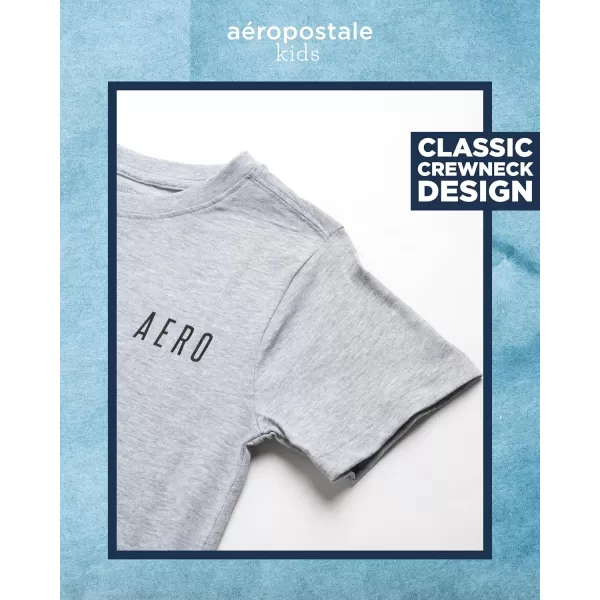 AEROPOSTALE Boys TShirt  Kids Classic Crewneck Shirt with Vibrant Back Graphics  Short Sleeve Graphic Tee for Boys 416Grey