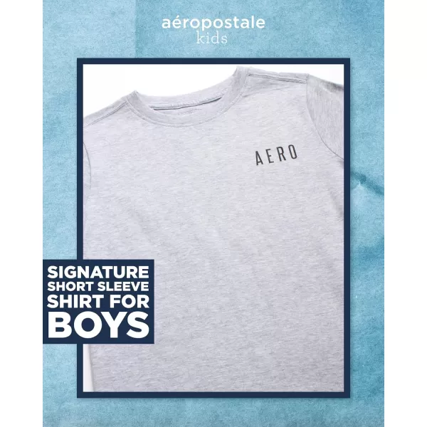 AEROPOSTALE Boys TShirt  Kids Classic Crewneck Shirt with Vibrant Back Graphics  Short Sleeve Graphic Tee for Boys 416Grey