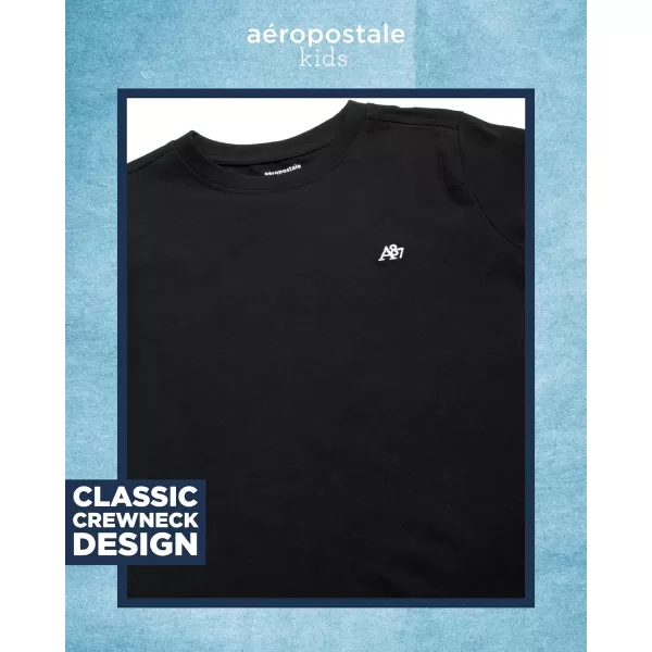 AEROPOSTALE Boys TShirts  2 Pack Short Sleeve Graphic T Shirts for Boys  Classic Boys Crewneck Logo Tees 416BlackOrange