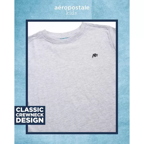 AEROPOSTALE Boys TShirts  2 Pack Short Sleeve Graphic T Shirts for Boys  Classic Boys Crewneck Logo Tees 416GreyGold