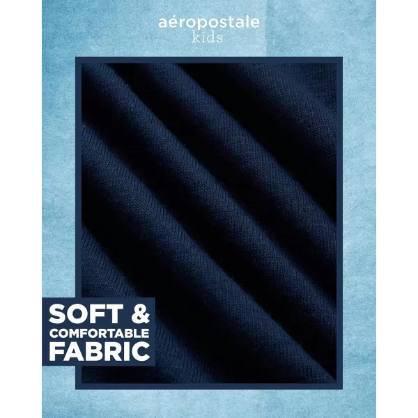 AEROPOSTALE Boys TShirts  2 Pack Short Sleeve Graphic T Shirts for Boys  Classic Boys Crewneck Logo Tees 416WhiteNavy