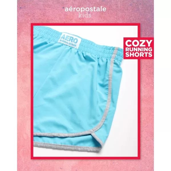 AEROPOSTALE Girls Shorts Set  2 Piece Jersey Graphic Tee and Poly Woven Dolphin Shorts  Summer Outfit for Girls 412Grey Blue