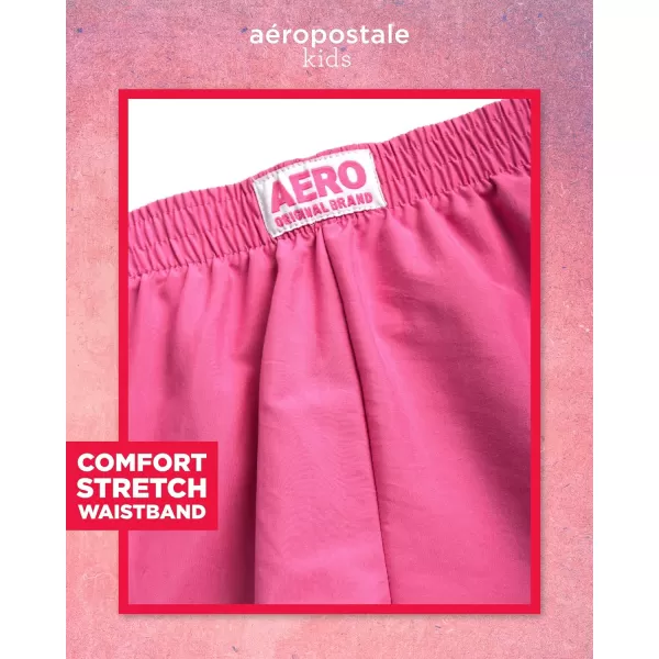 AEROPOSTALE Girls Shorts Set  2 Piece Jersey Graphic Tee and Poly Woven Dolphin Shorts  Summer Outfit for Girls 412Pink