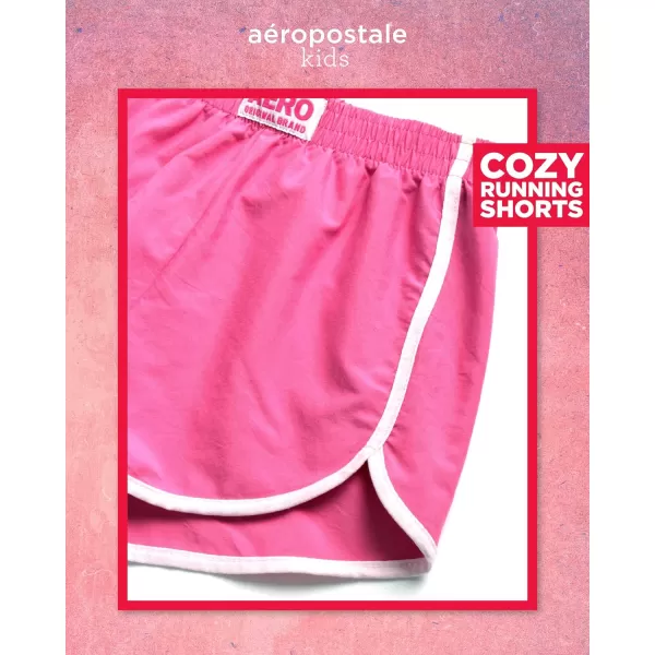 AEROPOSTALE Girls Shorts Set  2 Piece Jersey Graphic Tee and Poly Woven Dolphin Shorts  Summer Outfit for Girls 412Pink