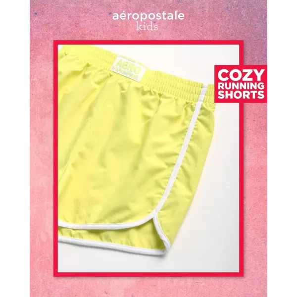AEROPOSTALE Girls Shorts Set  2 Piece Jersey Graphic Tee and Poly Woven Dolphin Shorts  Summer Outfit for Girls 412White Lemon