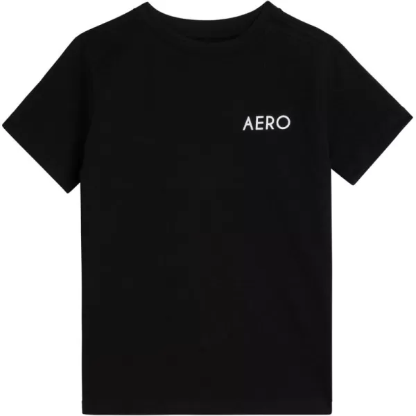 AEROPOSTALE Boys TShirt  Kids Classic Crewneck Shirt with Vibrant Back Graphics  Short Sleeve Graphic Tee for Boys 416Black