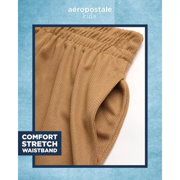 AEROPOSTALE Boys Active Shorts Set  4 Piece Short Sleeve TShirt and Mesh Gym Shorts  Activewear Outfit for Boys 412BlackRed