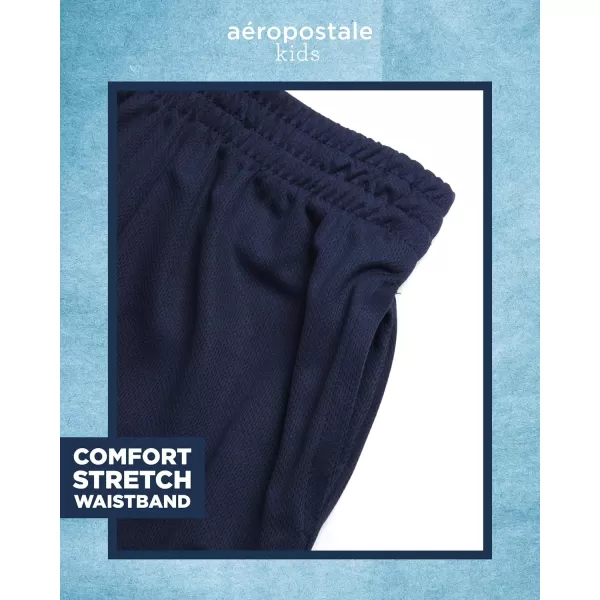 AEROPOSTALE Boys Active Shorts Set  4 Piece Short Sleeve TShirt and Mesh Gym Shorts  Activewear Outfit for Boys 412GreyGold