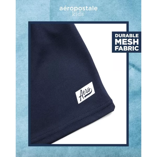 AEROPOSTALE Boys Active Shorts Set  4 Piece Short Sleeve TShirt and Mesh Gym Shorts  Activewear Outfit for Boys 412GreyGold