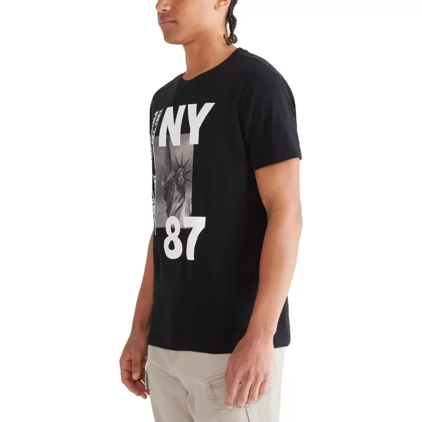 AEROPOSTALE Mens Ny 87 Short Sleeve TeeDark Black