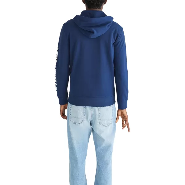 AEROPOSTALE Mens Aero Logo Full Zip HoodieLeft ChestCadet Navy