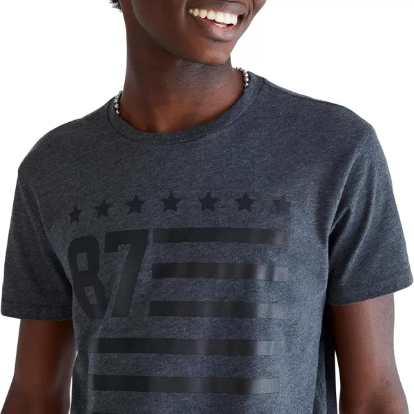 AEROPOSTALE Mens Americana 87 Short Sleeve TeeCharcoal Heather Grey