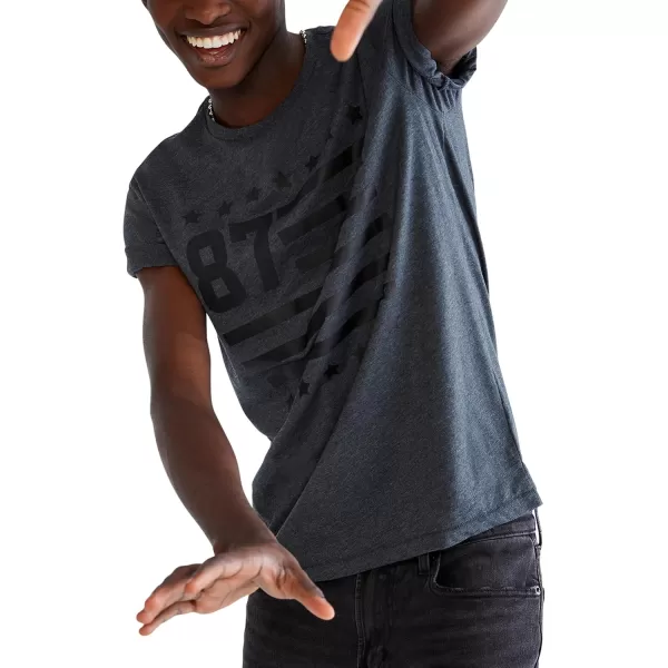 AEROPOSTALE Mens Americana 87 Short Sleeve TeeCharcoal Heather Grey
