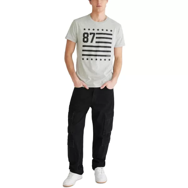 AEROPOSTALE Mens Americana 87 Short Sleeve TeeLight Heather Grey