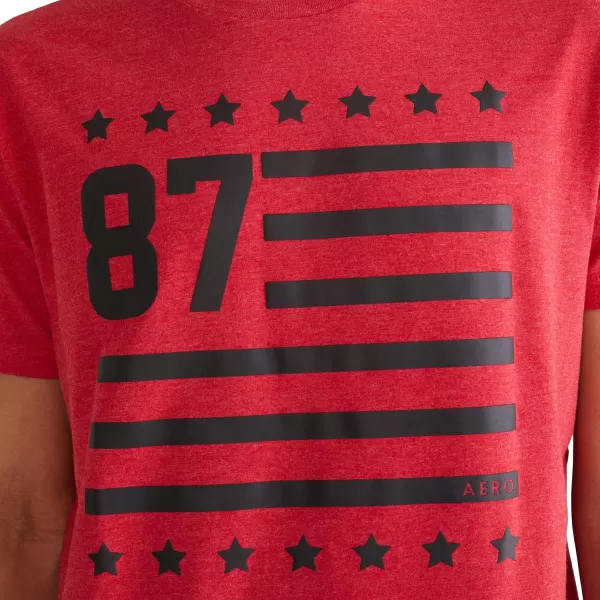AEROPOSTALE Mens Americana 87 Short Sleeve TeeModel Red