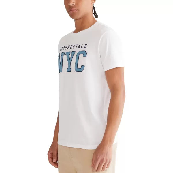 AEROPOSTALE Mens Center Chest Logo Short Sleeve TeeBleach