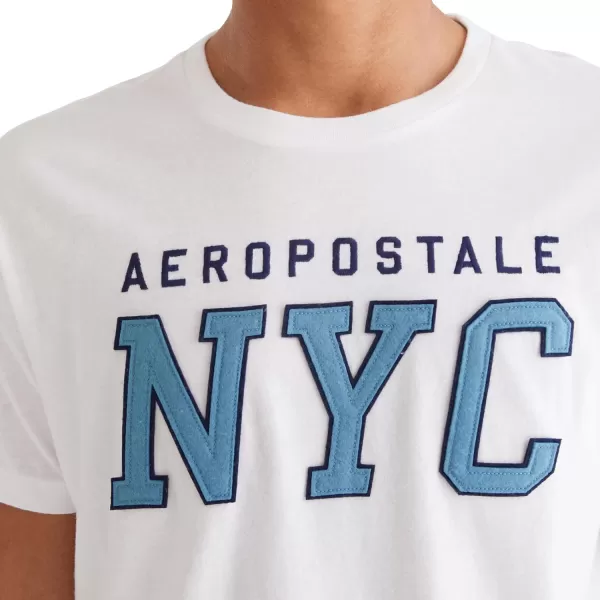AEROPOSTALE Mens Center Chest Logo Short Sleeve TeeBleach