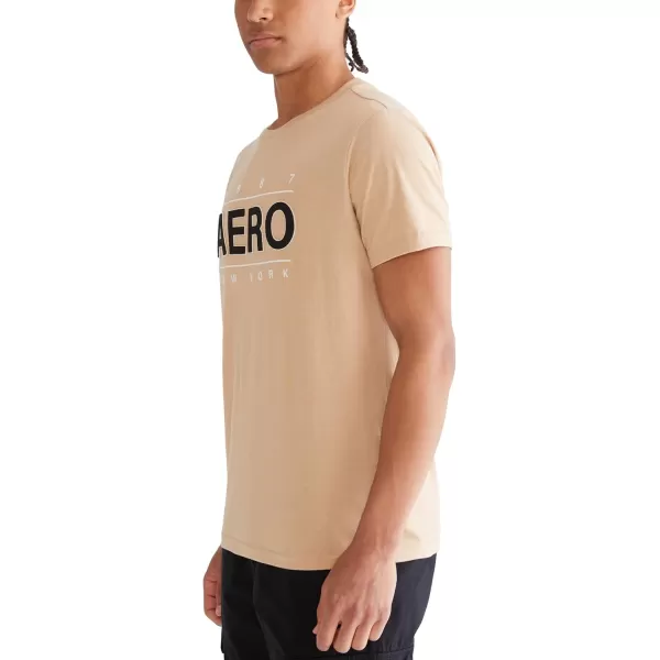 AEROPOSTALE Mens Center Chest Logo Short Sleeve TeeGinger Root