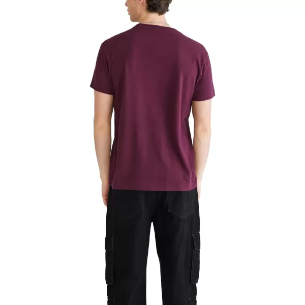 AEROPOSTALE Mens Center Chest Logo Short Sleeve TeeRich Burgundy