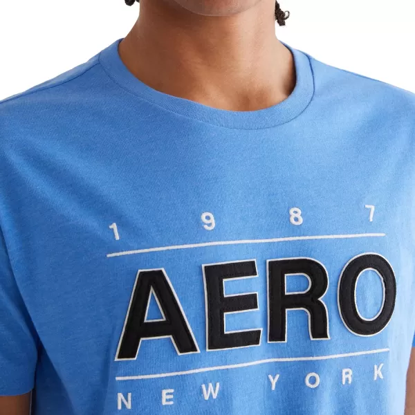 AEROPOSTALE Mens Center Chest Logo Short Sleeve TeeSupersonic
