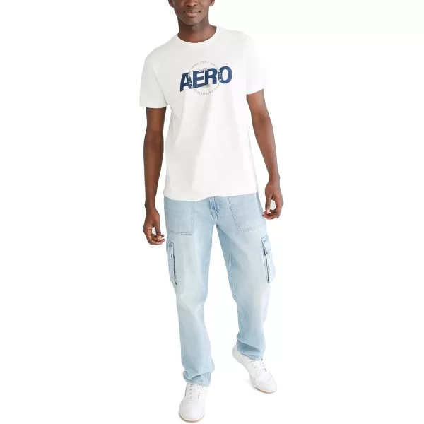AEROPOSTALE Mens Circle Short Sleeve TeeCream