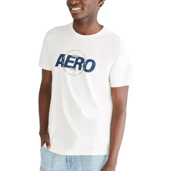 AEROPOSTALE Mens Circle Short Sleeve TeeCream