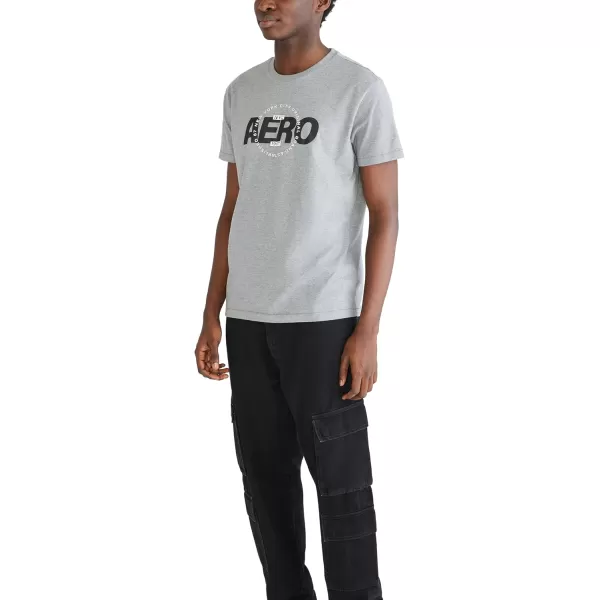 AEROPOSTALE Mens Circle Short Sleeve TeeMedium Heather Grey