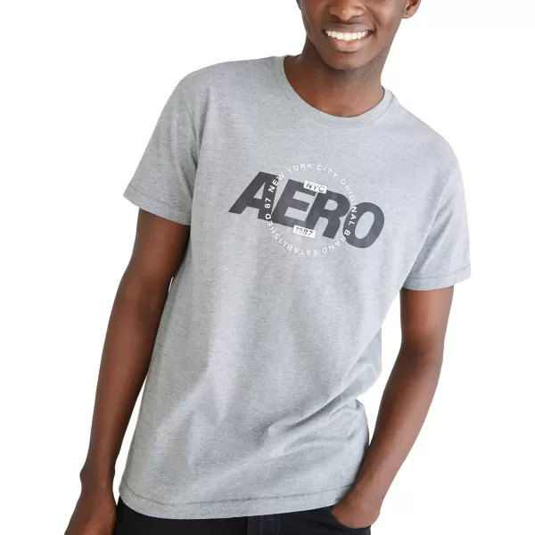 AEROPOSTALE Mens Circle Short Sleeve TeeMedium Heather Grey