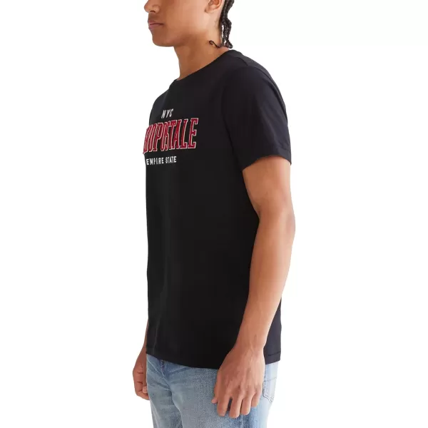 AEROPOSTALE Mens Collegiate Short Sleeve TeeDark Black