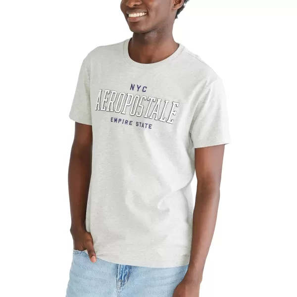 AEROPOSTALE Mens Collegiate Short Sleeve TeeLight Heather Grey