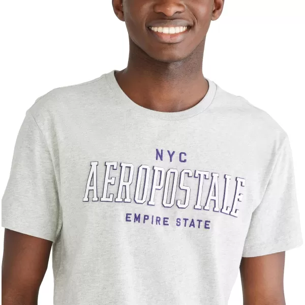 AEROPOSTALE Mens Collegiate Short Sleeve TeeLight Heather Grey