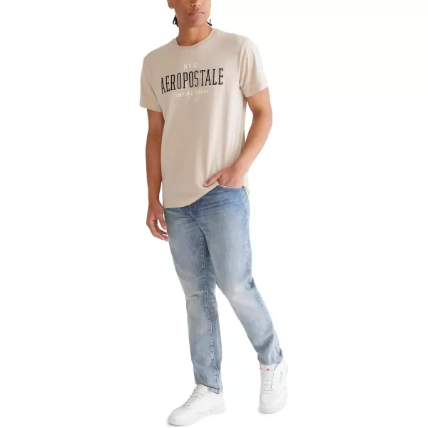 AEROPOSTALE Mens Collegiate Short Sleeve TeeSimply Taupe