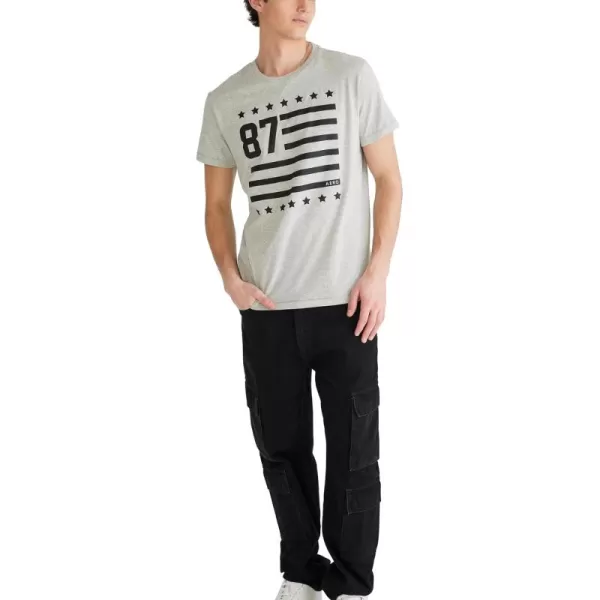 AEROPOSTALE Mens Americana 87 Short Sleeve TeeLight Heather Grey