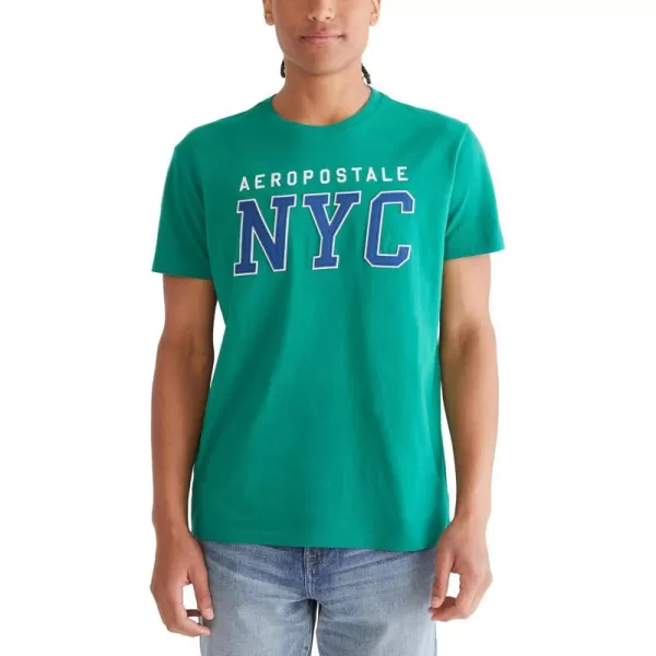 AEROPOSTALE Mens Center Chest Logo Short Sleeve TeeShady Glade