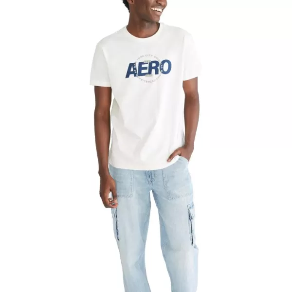 AEROPOSTALE Mens Circle Short Sleeve TeeCream