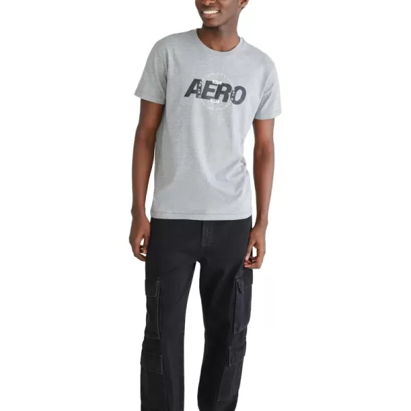 AEROPOSTALE Mens Circle Short Sleeve TeeMedium Heather Grey