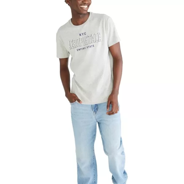 AEROPOSTALE Mens Collegiate Short Sleeve TeeLight Heather Grey
