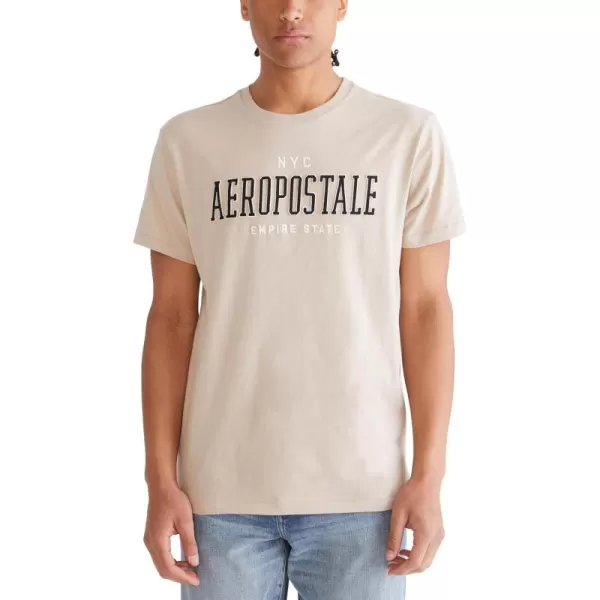 AEROPOSTALE Mens Collegiate Short Sleeve TeeSimply Taupe