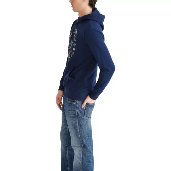 AEROPOSTALE Mens Aero Logo Popover HoodieCircleCadet Navy