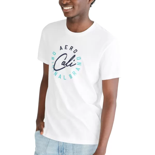 AEROPOSTALE Mens Circle Logo Short Sleeve TeeBleach