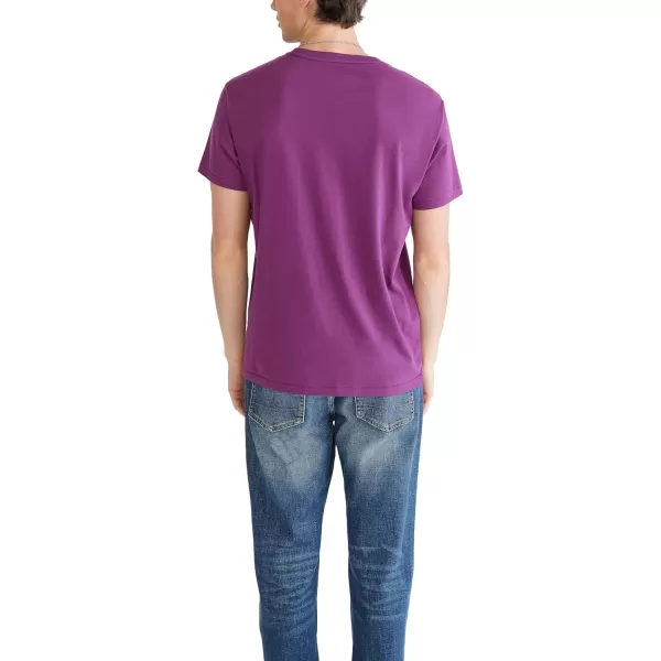AEROPOSTALE Mens Circle Logo Short Sleeve TeeRed Violet